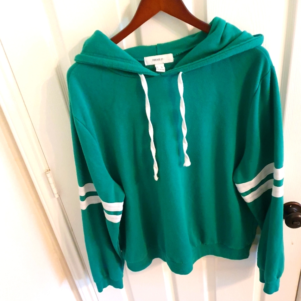 Green and White Hoodie
